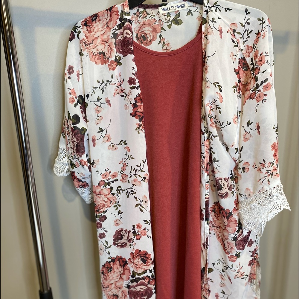 Size small tank dress and kimono Wallflower